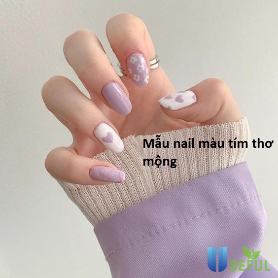 Hộp 24 móng tay giả màu tím nhạt siêu xinh Kinakino phukienlamdep - Móng  giả | TheFaceHolic.com