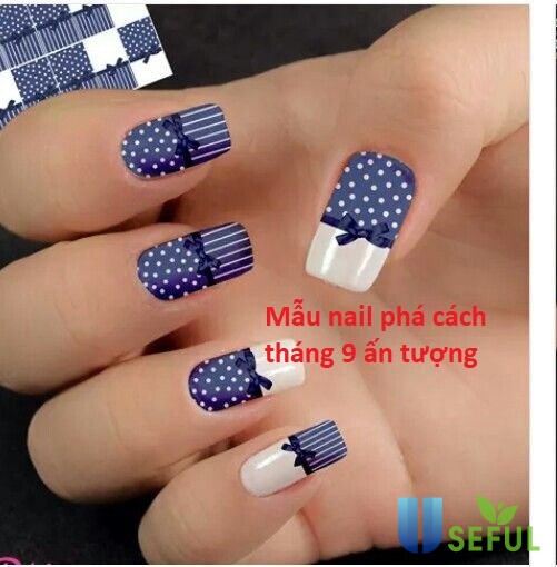 mẫu nail phá cách tháng 9 nổi bật