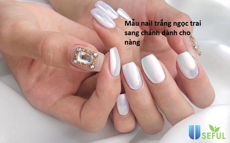 Bộ 24 móng tay giả màu xanh đính ngọc trai B609, Mẫu nail ngắn đính đá đẹp  dễ thương, Nail xinh, Nail Box | Shopee Việt Nam