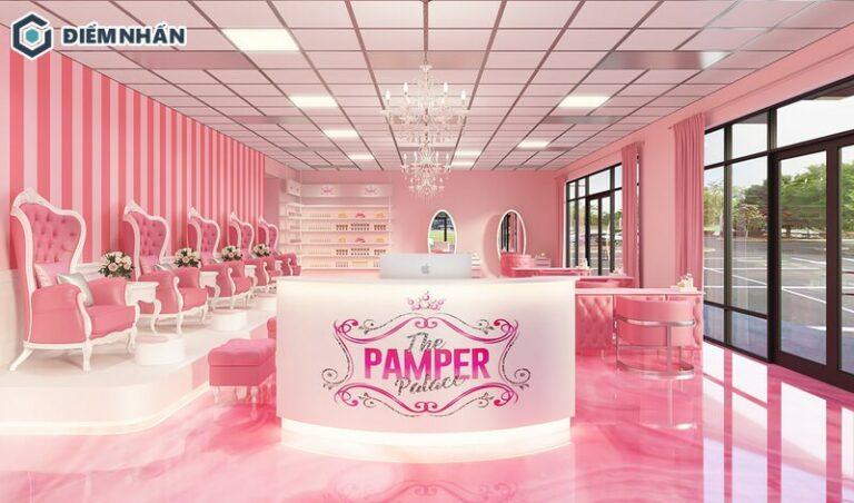 Đèn trang trí độc đáo giúp tiệm nail ấn tượng hơn