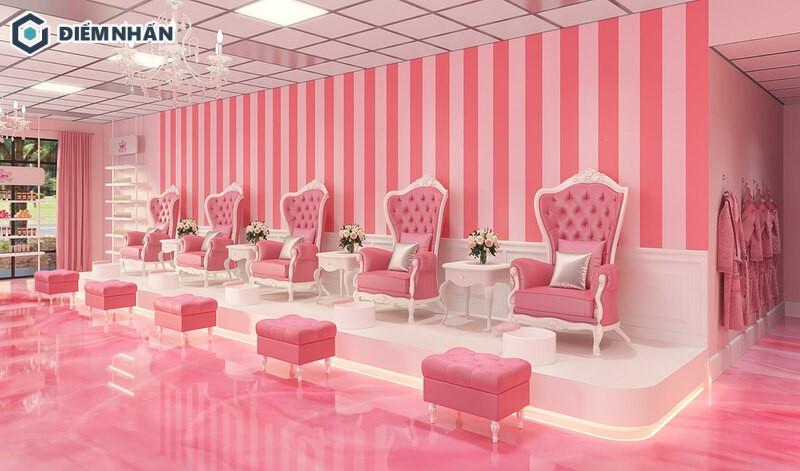 Gói giá thiết kế tiệm nail của Nội Thất Điểm Nhấn