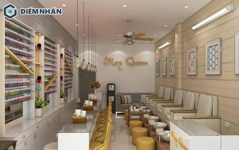 Nên chọn màu chủ đạo nhẹ nhàng cho tiệm nail phong cách hiện đại