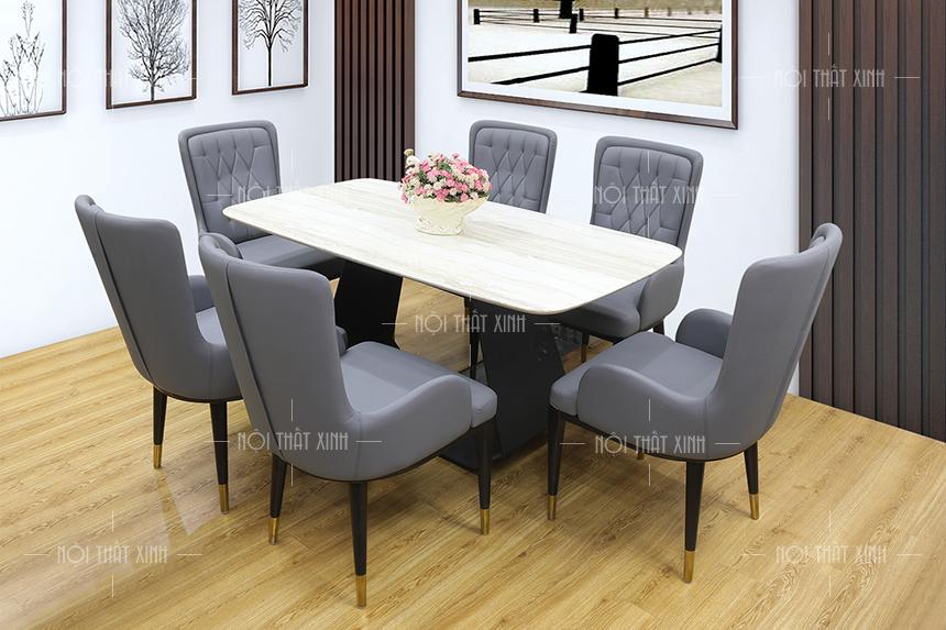 Top 15+ mẫu bàn ăn mặt đá 6 ghế bọc da đáng mua nhất Top 15+ mẫu bàn ăn mặt đá 6 ghế bọc da đáng mua nhất